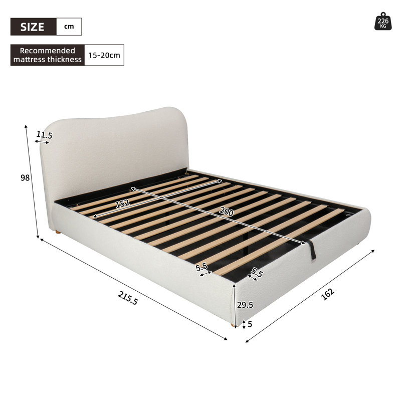 Upholstered Ottoman Storage Bed