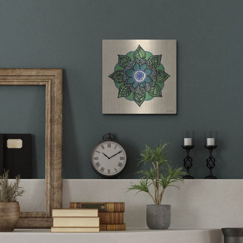 Art mural en métal luxueux «Mandala 2» par Stellar Design Studio, 12 po x 12 po, H 12 po x l 12 po