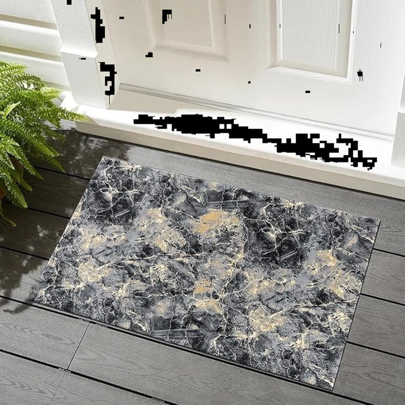 Luxury Non Slip Indoor Door Mats Small Large Door Mat Washable Rugs Dirt Trapper Water Absorbent Kitchen Floor Mat, Yellow