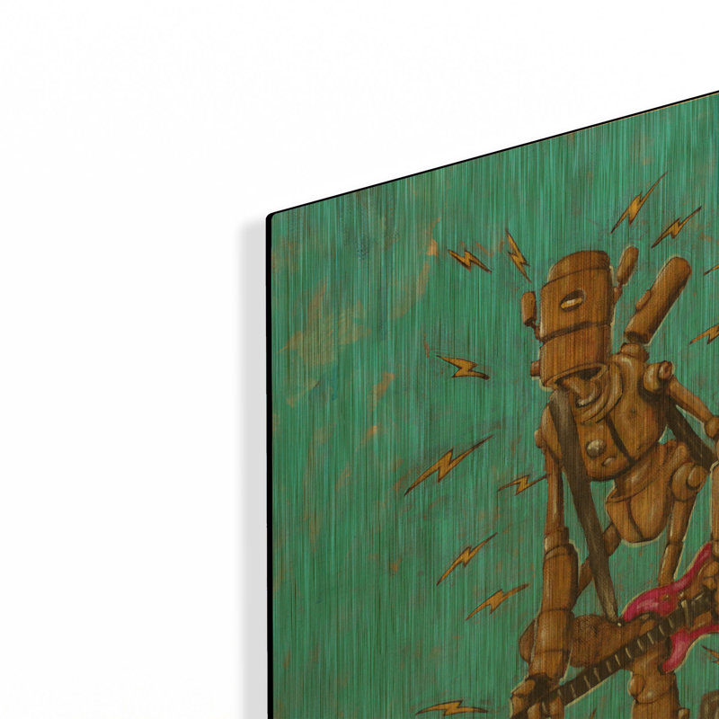  «High Voltage» par Craig Snodgrass, art mural en métal doré, 12 po x 16 po, 12 po x 16 po