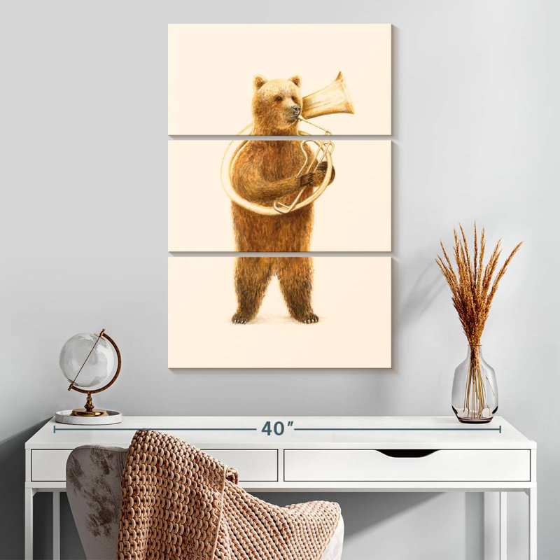 Ketti l'ours et son hélice, H 32 po x l 20 po