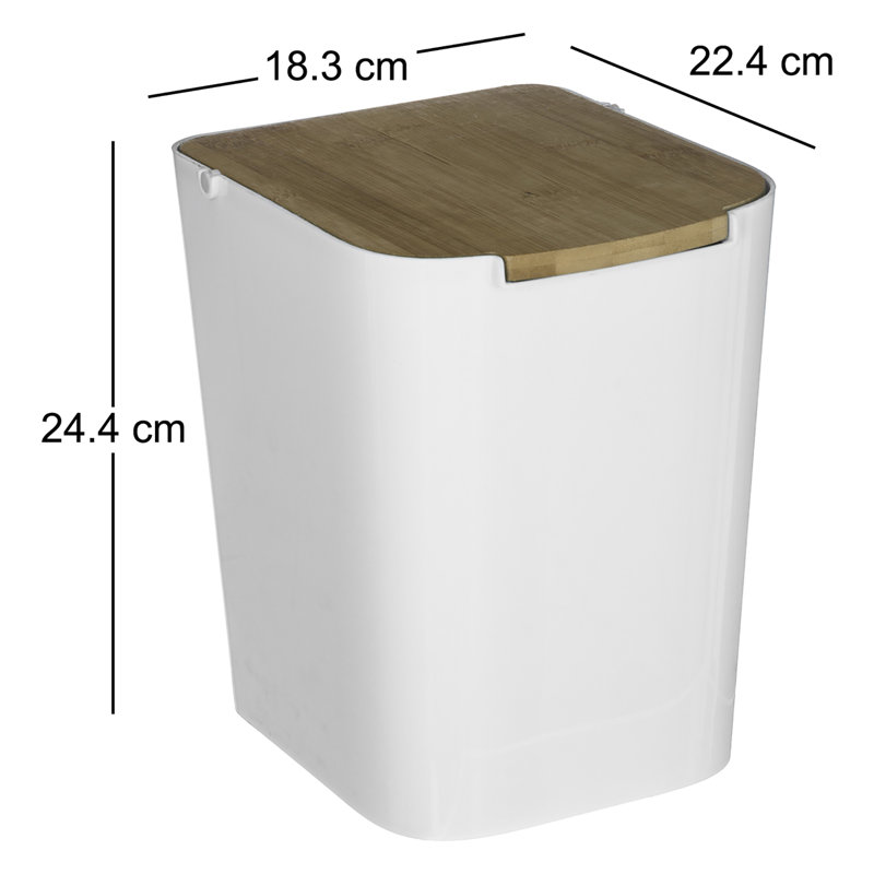 17 Stories Bamboo Decorative Bin, White