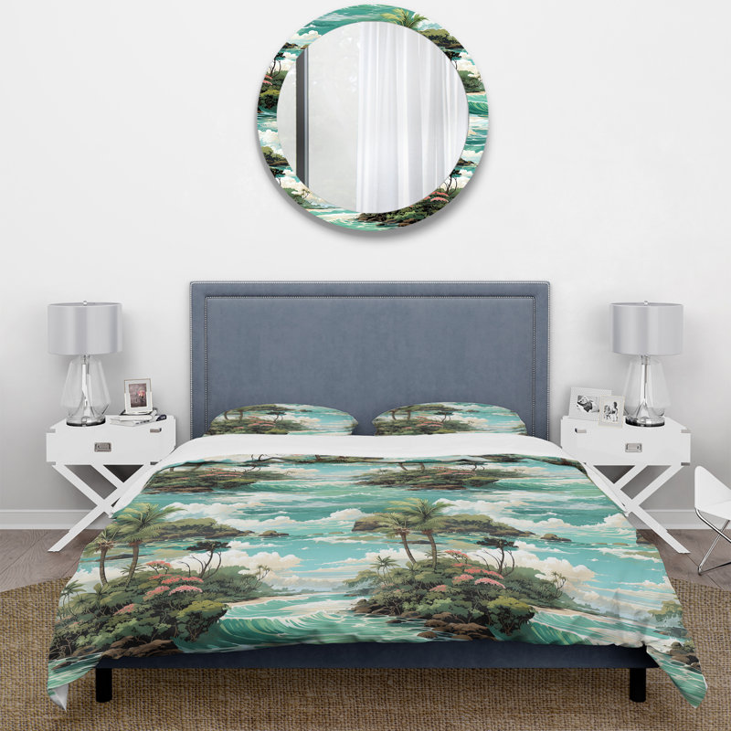 Literie Island Dreamland, Housse de couette simple + 1 taie décorative stan