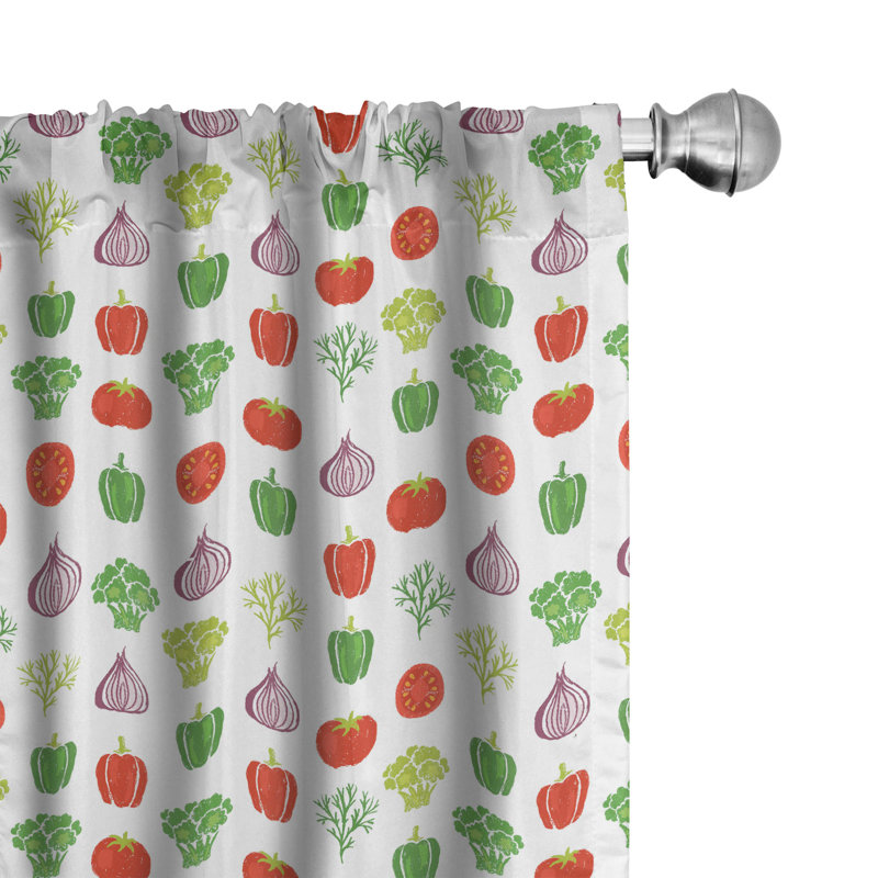 Paire de rideaux semi-transparents avec passe-tringle, 28 po x 63 po