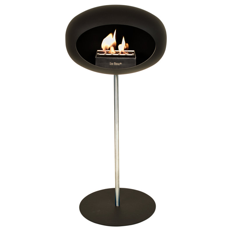 Le Feu 577cm W Black Bio-Ethanol Fireplace with 10.3 BTU, Black