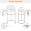 Ensemble de tables de bout rondes avec structure en métal 23,5 po Baina-1715767582