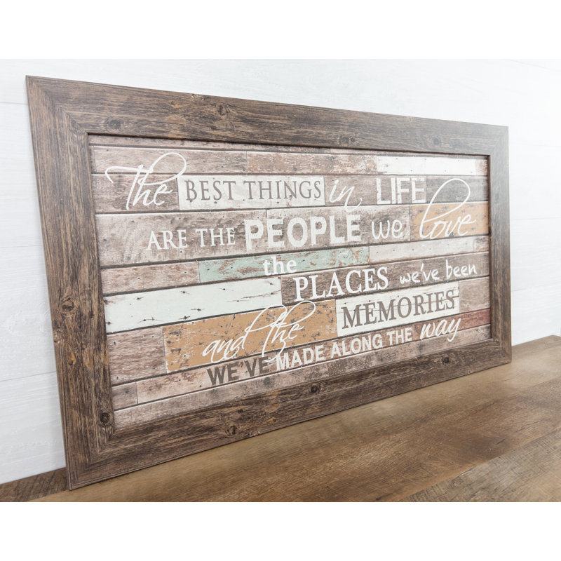 Hinderliter Framed On MDF Textual Art, Dark Brown