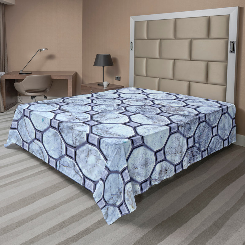Drap-housse en marbre Ambesonne, Drap plat de taille très grand