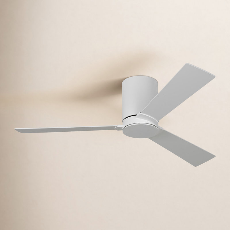 Rozzen Ceiling Fan, 9.3" H x 44" W, Matte White, Matte White