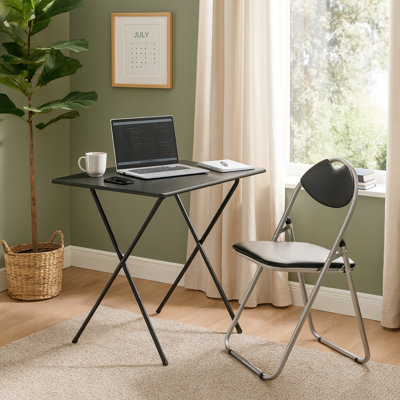 Harbour Housewares - Wooden Folding Desk & Chair Set