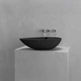 Vast Studio Round Concrete Vessel Sink – Modern Matte Finish, Countertop Bathroom Basin for Luxury Spa & Contemporary Homes