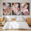 Pastel Parrot Tulips I, ensemble de 3 toiles encadrées sur toile-1970213034-1970213036