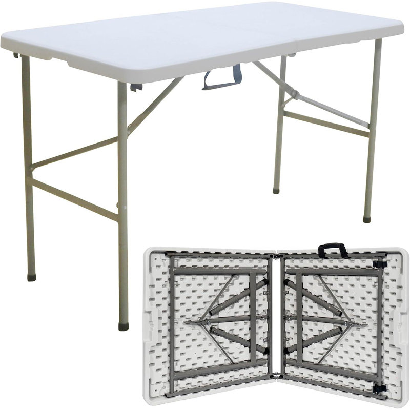 Dreanda Rectangular Metal Folding Outdoor Camping Table , 122cm cm W 61cm cm D