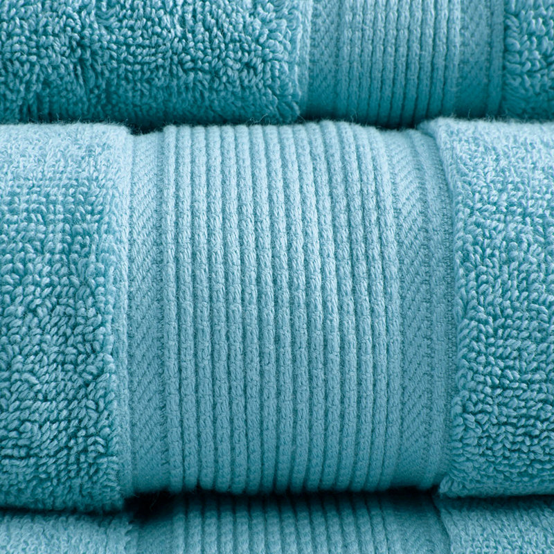 100% Cotton 8 Piece Antimicrobial Towel Set, Aqua