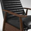 Irie Mid-Century Modern Leather Recliner With Solid Wood Frame-911333721