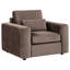 Fauteuil d'appoint rembourré en chenille Seguin brun-1333972693