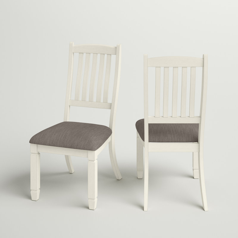 Rockdale 19.5'' H Upholstered Side Chair, White, Dark Gray