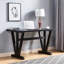 Table rectangulaire rectangulaire pour salle à manger, pieds pré-assemblés avec barre d'espacement, eau 24 heures, largeur 31,5 po