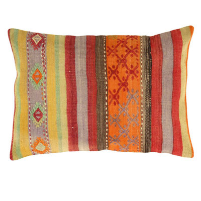 Coussin décoratif kilim turc 20 po x 27 po