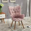 Fauteuil contemporain contemporain capitonné en velours soyeux capitonné-535424814