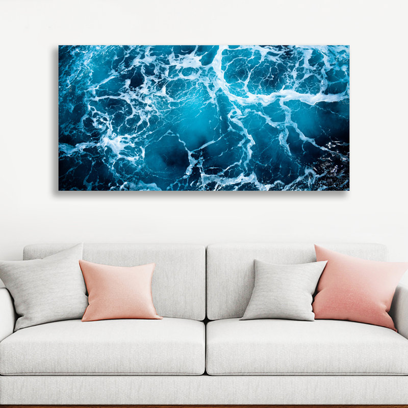 «Abstract Sea Wave», reproduction sur toile encadrée, H 24 po x l 48 po x P 2 po