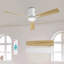 Ventilateur de plafond encastré 52 po avec lumière tricolore blanche-419211344
