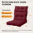 Outdoor Replacement Cushion Set Deep Seating High Back Seat / Back Cushions with Ties (Set of 2)-942211125