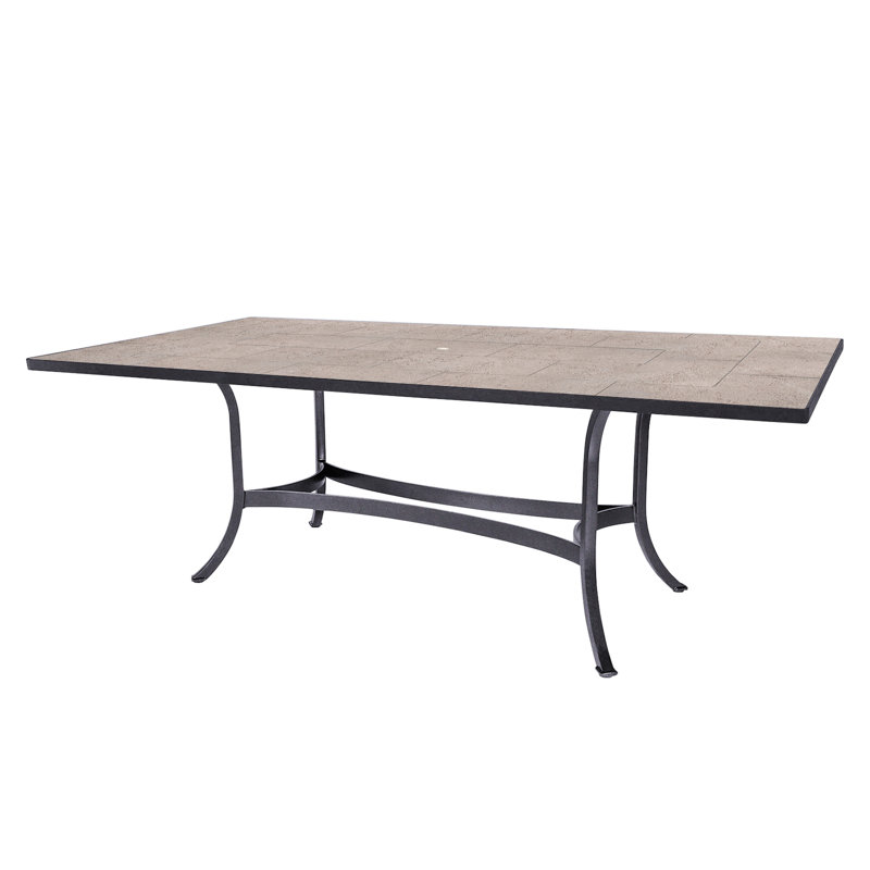 Outdoor Rectangle Dining Table, Summit Gray, Graphite