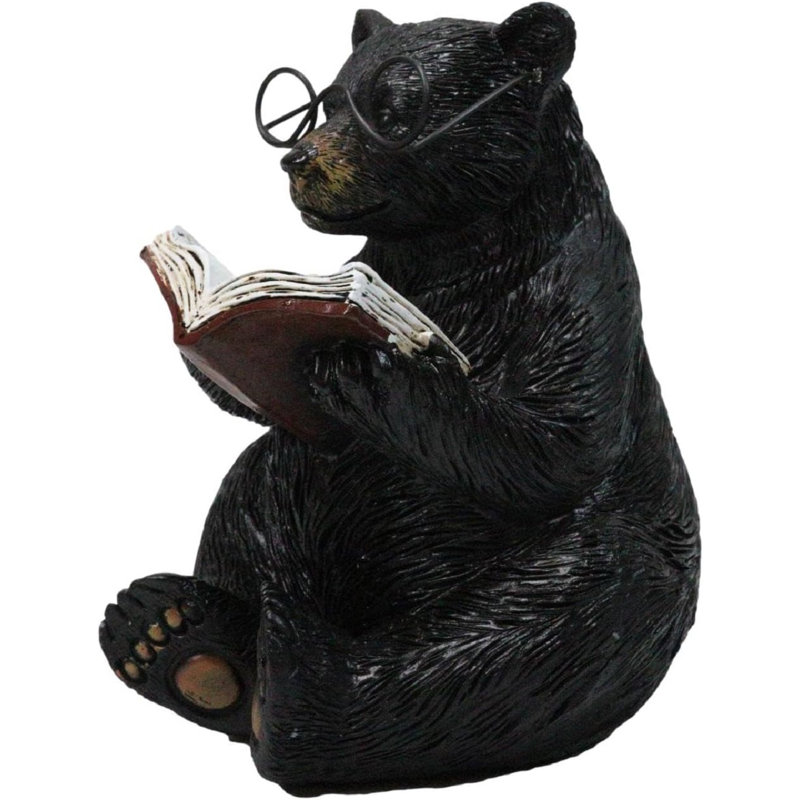 Figurine livre de lecture rustique forêt