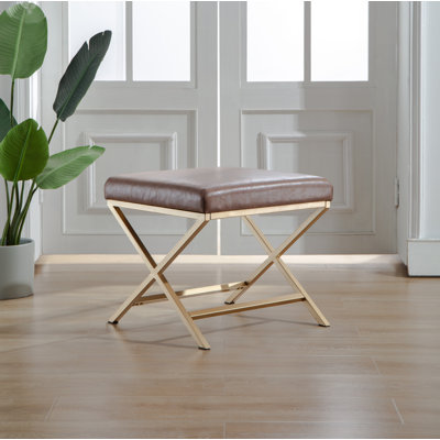 Baillargeon Faux Leather Ottoman