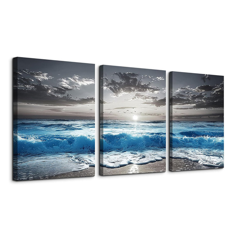 3 Piece Wrapped Canvas Print, 40 cm H x 30 cm W