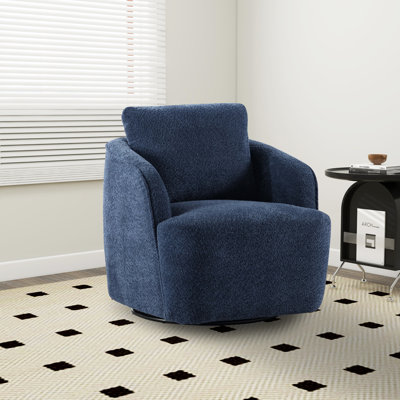 Upholstered Swivel Barrel Chair