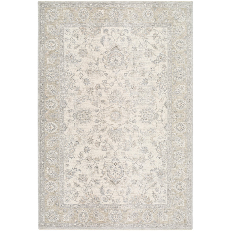 Lando Machine Woven Area Rug, Rectangle 7'10" x 10'2", Cream/Beige