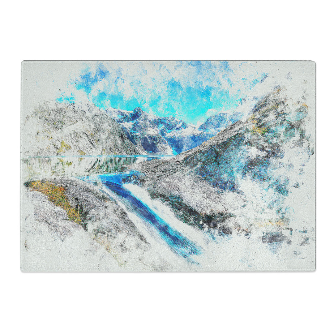 Tempered Glass Fiordland National Park New Zealand Chopping Board