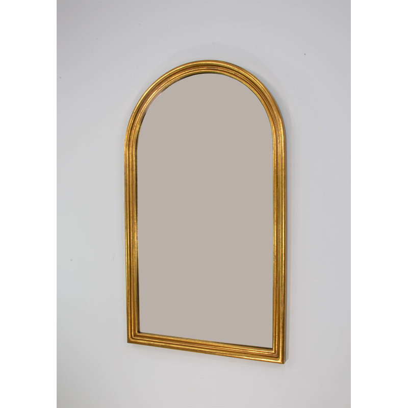 Ayla Flat Wall Mirror, Gold Leaf