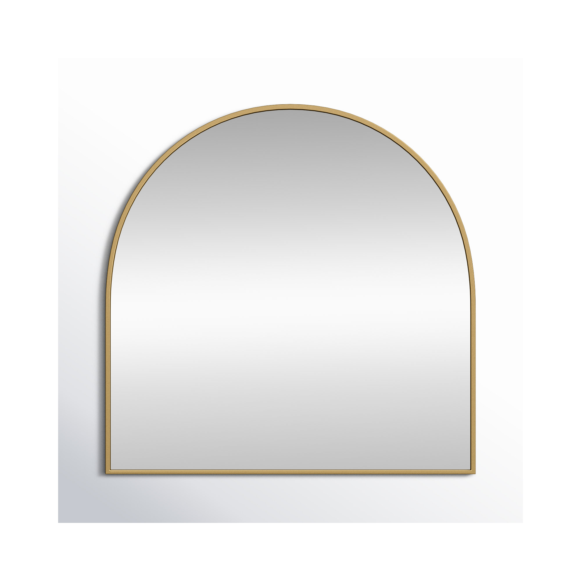 Sabine Metal Arch Wall Mirror, Brass, 36" x 36"