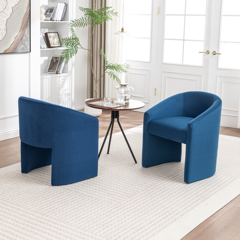 Halley Velvet Upholstered Dining Chair, Navy