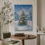 «Snowy Forest Christmas Tree», art de chambre à coucher, impression sur toile encadrée-132862864-132862870