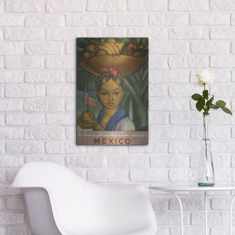 Art mural en métal Trinx «Fruta de Mexico» par Vintage, H 24 po x l 16 po