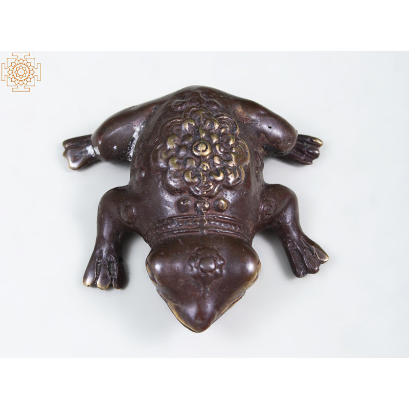 Petite grenouille en laiton Aiylah, Brun