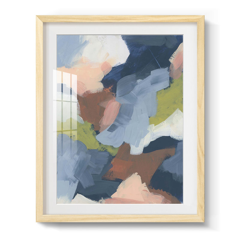 Atmosphère douce indigo II - impression encadrée, Naturel, H 25,5 po x l 17,5 po
