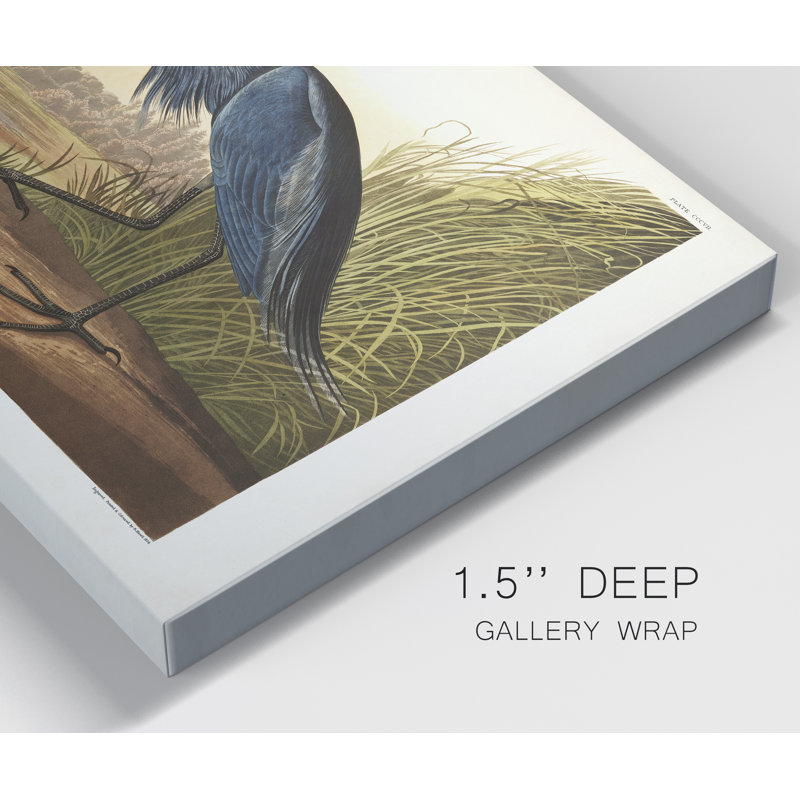 « Pl 307 bleu Crane » ou « impression sur toile tendue », H 12 po x l 8 po x P 1 po