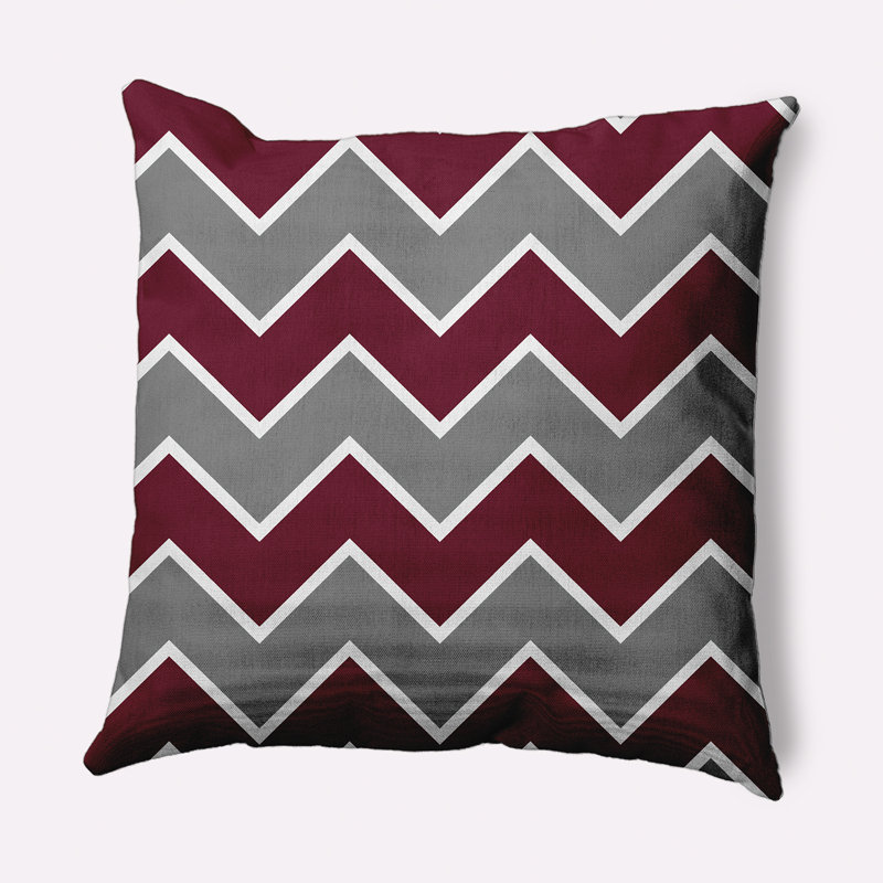 Stripe A Balance, 26 po x 26 po, Gris / rouge