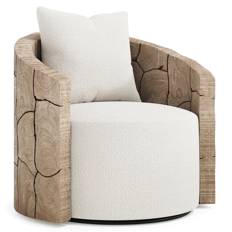 Fauteuil pivotant extérieur Calypso - Sur mesure, Gray Chenille 6028-021