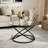 Jefre 31.5" Tempered Glass Coffee Table with Plated Metal Frame-122436928