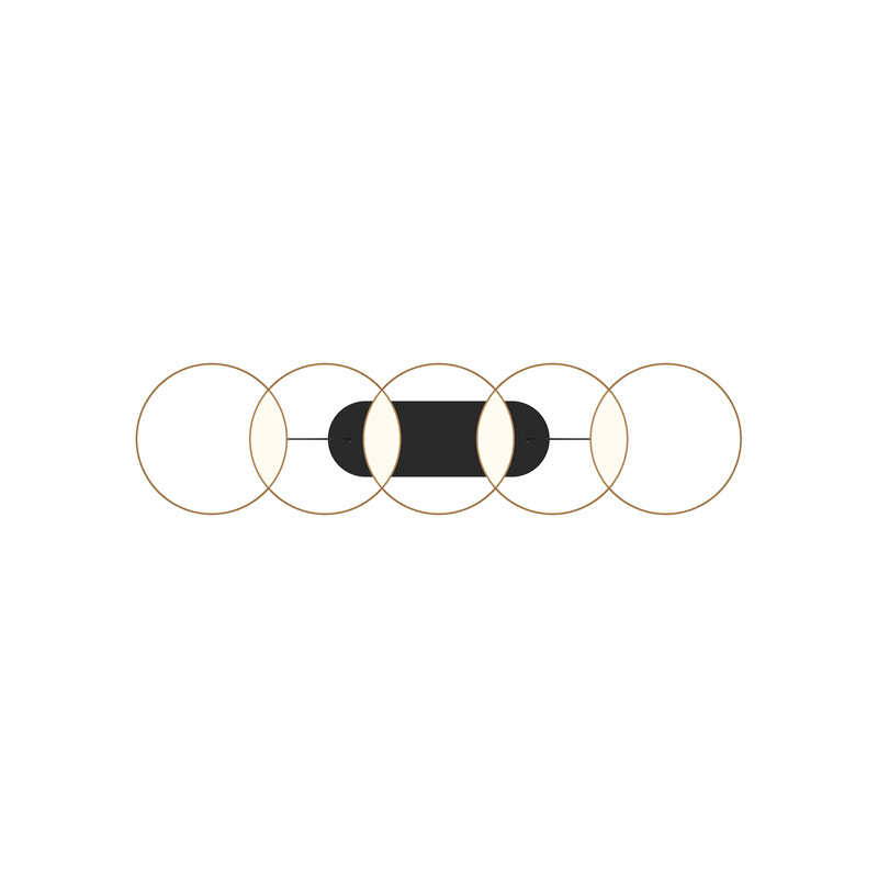 Maestro 4 - Light LED Pendant, Black/Gold, Black/Gold