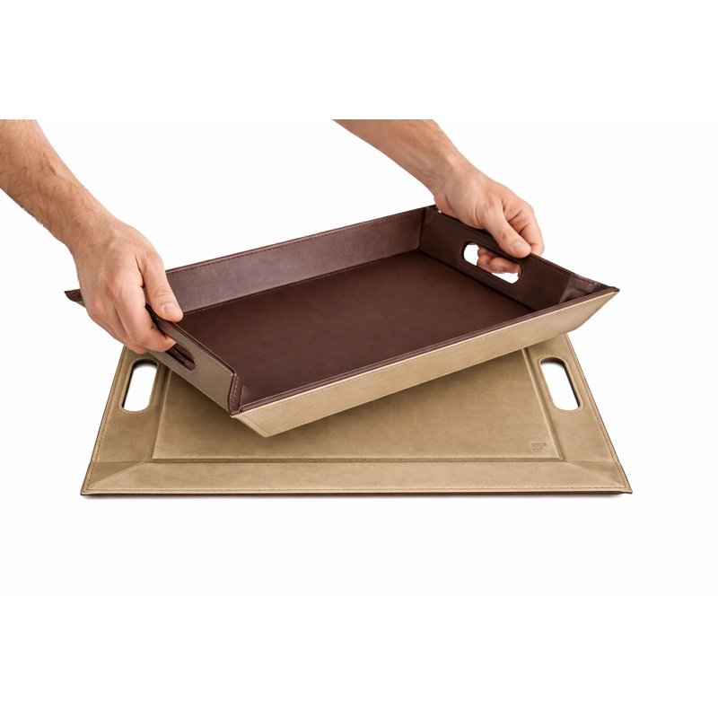 Plateau convertible et napperon réversible Freeform PLACEsMAT ™ - Champagne et bronze, Champagne / bronze