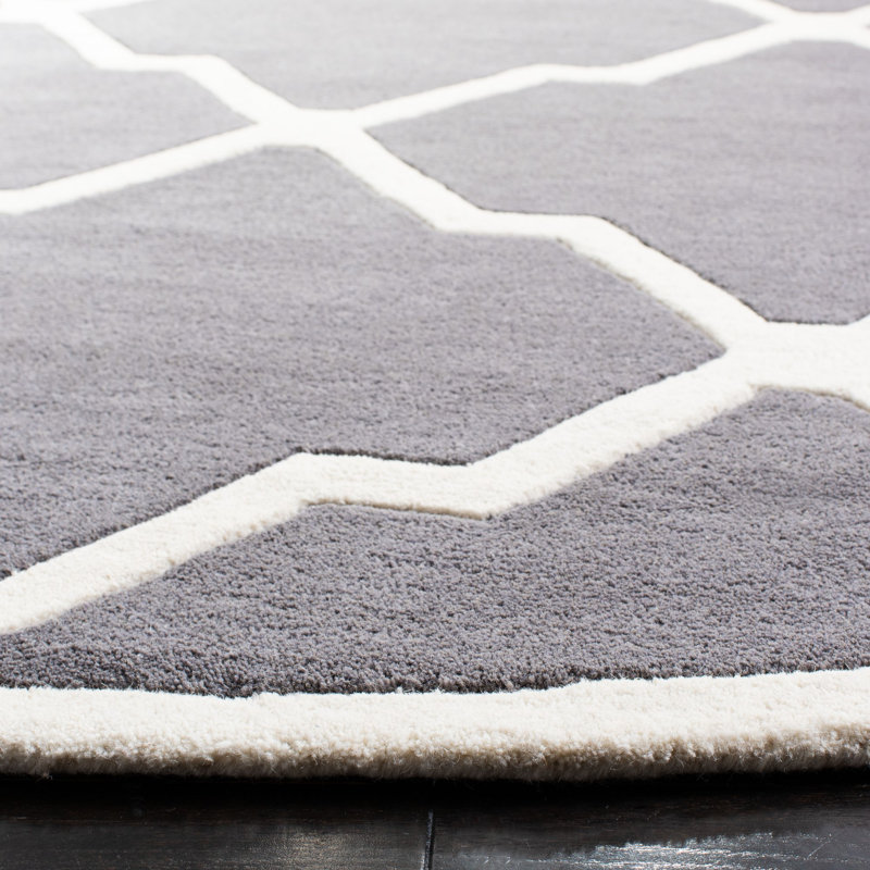 Carolene Hand Tufted Wool Geometric Rug, Rectangle 2'3" x 5'