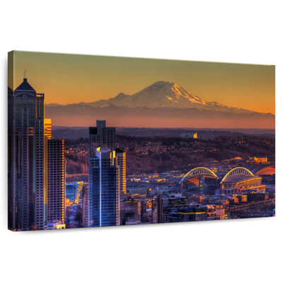 Sirci Seattle, coucher de soleil brillant