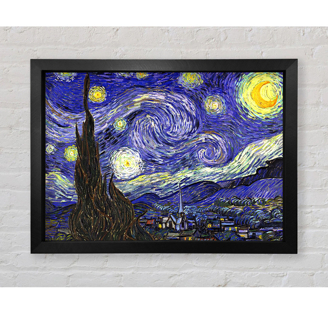 Gerahmtes Leinwandbild Starry Night